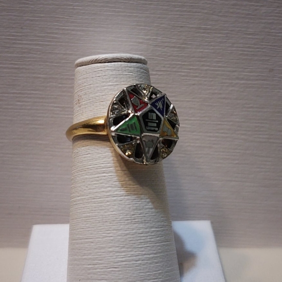 "Eastern Star" Beautiful and Detailed Vermeil Ring - Picture 2 of 8